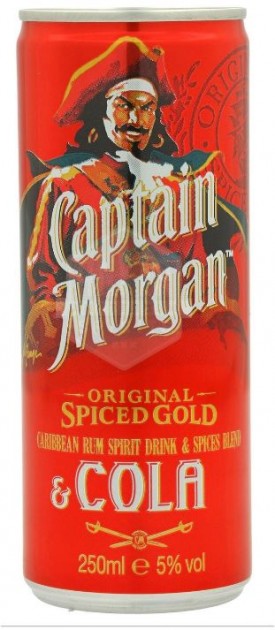 CAPTAIN MORGAN SPICED GOLD RUM & COLA,12 x 0.25 CL IN DOSEN,*WINESCOUT7*, CH