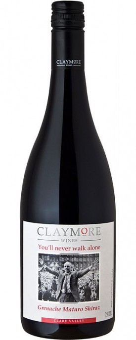 CLAYMORE "  YOU`ll NEVER WALK ALONE -  BY FC. LIVERPOOL ", 0.75 L.,*WINESCOUT7*, AUSTRALIEN - CLARE VALLEY 