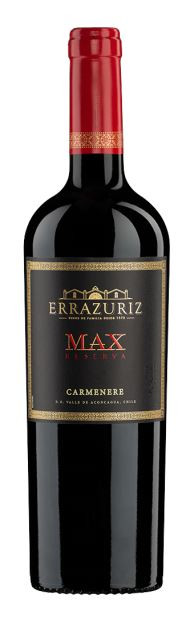 ERRAZURIZ "  MAX RESERVA CARMENERE ", 0.75 L.,*WINESCOUT7*, CHILE