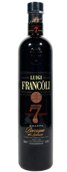 LUIGI FRANCOLI," GRAPPA RISERVA 7 ANNI ", 0.7.L., *WINESCOUT7*,ITALIEN-PIEMONT